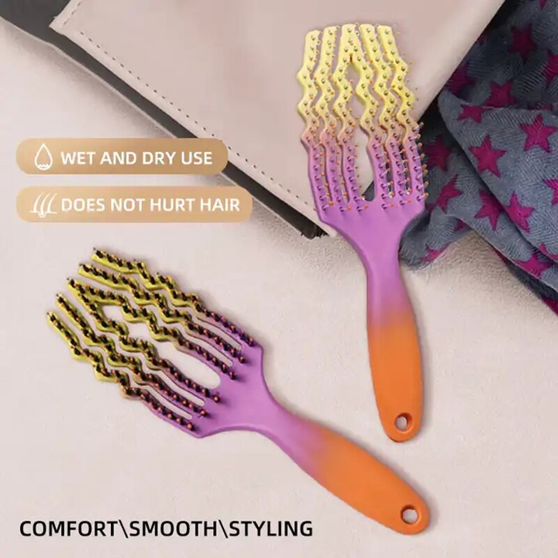 Extension Detangling Brush - Professional Plastic Bristle Tangle Hair Tool