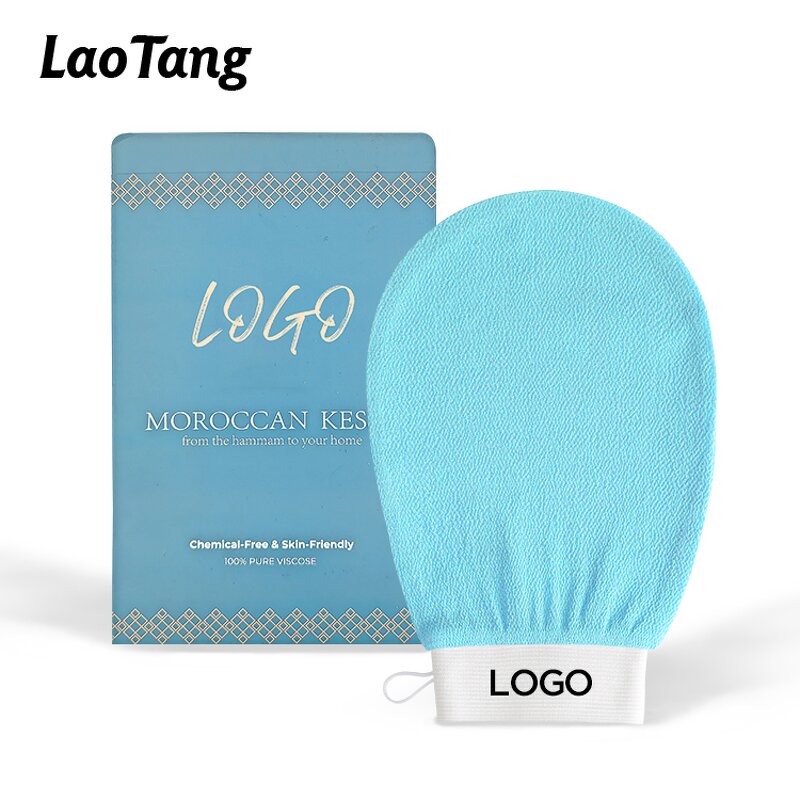 Morocco Kessa Bath Mitt - Self-tan Remover Viscose Exfoliating Shower Glove