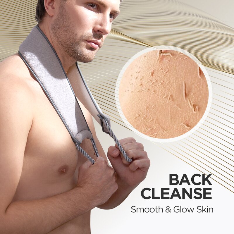 Viscose Back Scrub Strap - Deep Exfoliating Long Bath Towel Pull Tool
