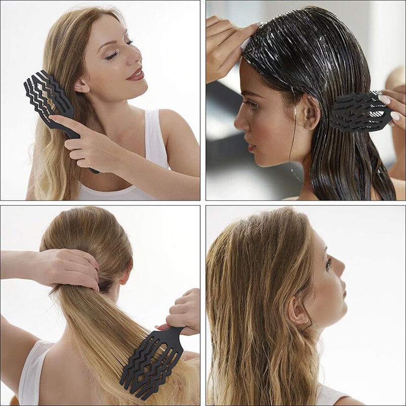 Curved Vent Hair Brush - Laotang Custom Package Rainbow Detangling Comb