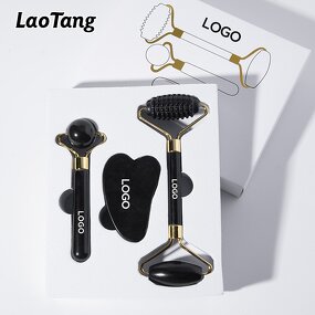 Xiuyan White Jade Roller - Custom Logo Spiny Head Facial Eye Neck Body Tool