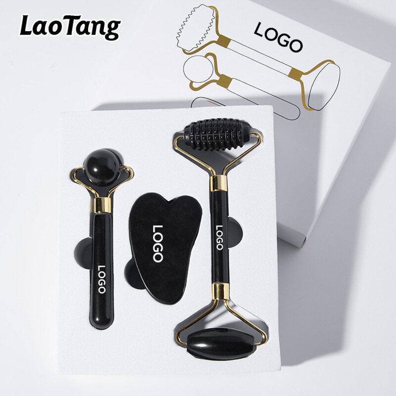 Xiuyan White Jade Roller - Custom Logo Spiny Head Facial Eye Neck Body Tool