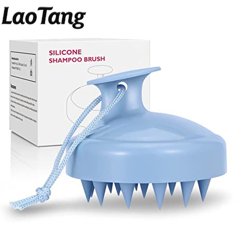 Wheat Straw Hair Shampoo Brush - Custom Logo Silicone Waterproof Scalp Massager