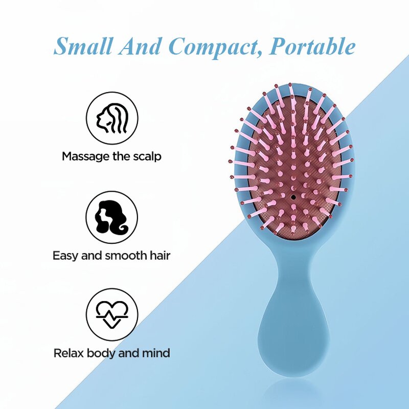 Mini Baby Massage Comb - Candy Color Air Cushion Travel Hair Straightener Brush