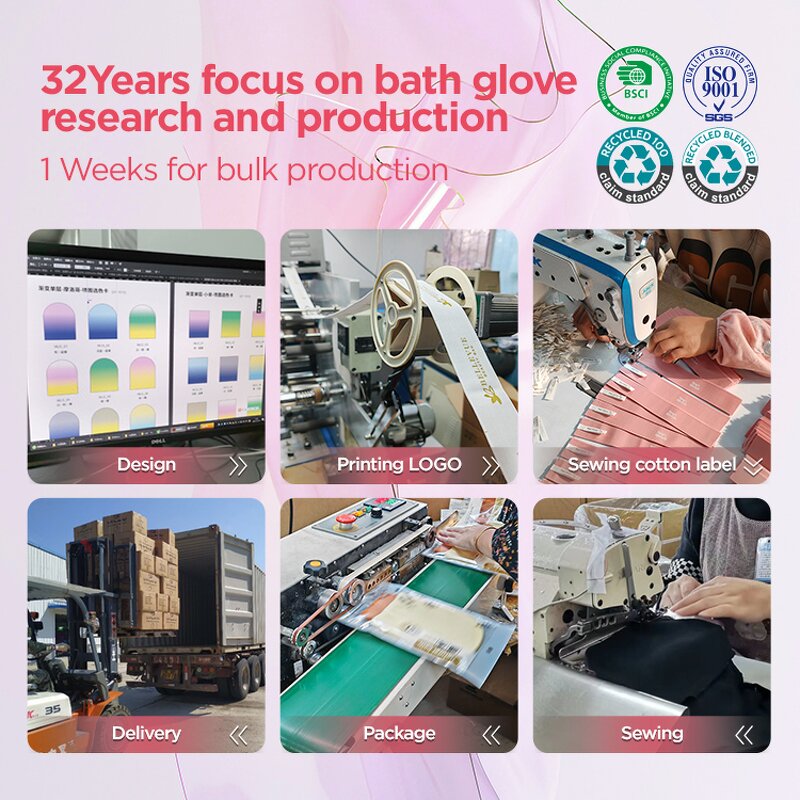 Korean Exfoliating Gloves - Custom Logo Package Best Quality Viscose Mitt