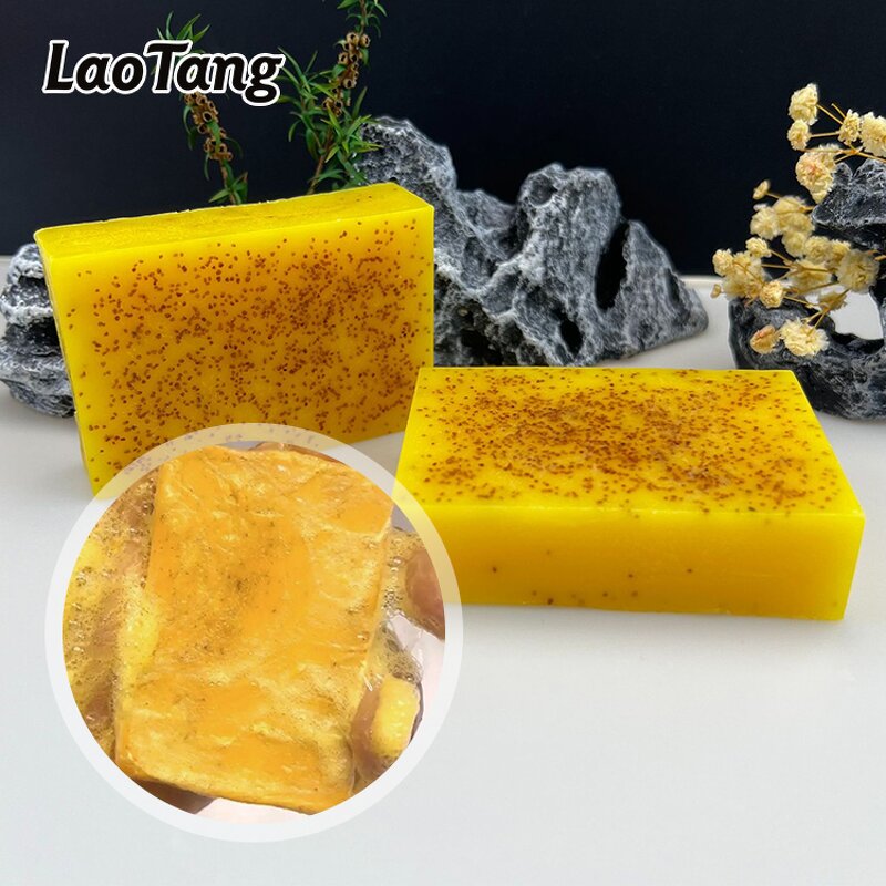 Vegan Turmeric Soap - New Natural Lemon Anti-Acne Oatmeal Facial Bath Tool