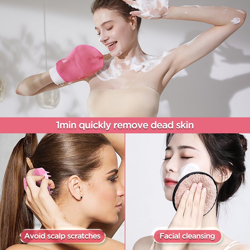 Korean Exfoliating Gloves - Custom Logo Package Best Quality Viscose Mitt