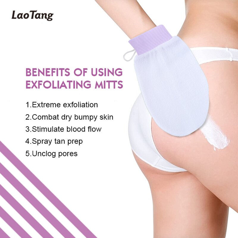 Viscose Exfoliating Bath Gloves - Korean Kessa Deep Scrub Shower Mitt