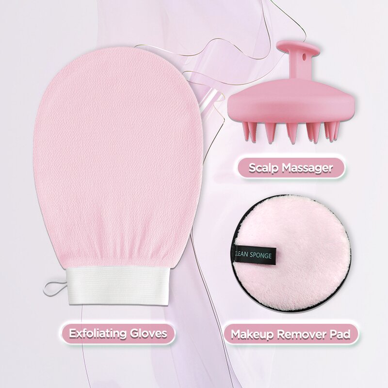 Spa Bath Kit - 4pcs Beauty Personal Care Exfoliating Cleansing Gift Set