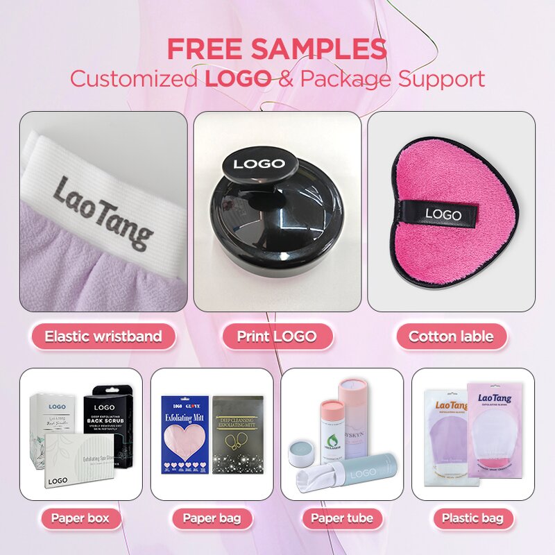 Korean Exfoliating Gloves - Custom Logo Package Best Quality Viscose Mitt