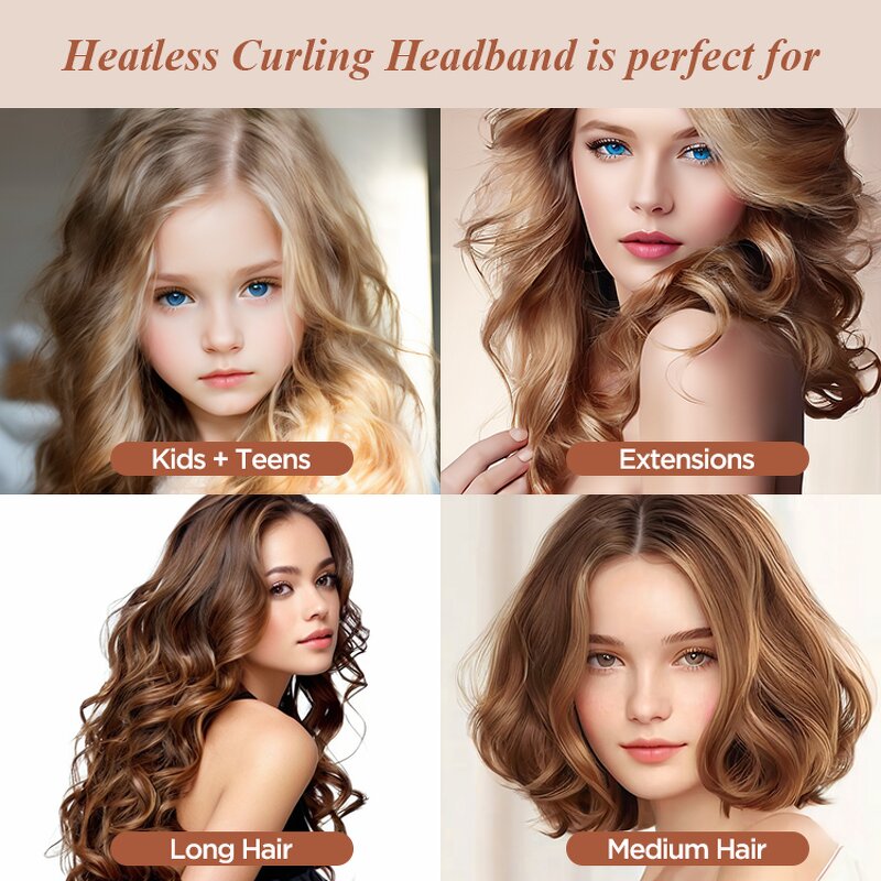 Heatless Curling Ribbon - New Lazy Silk Rod Headband Hair Curly Styling Tool