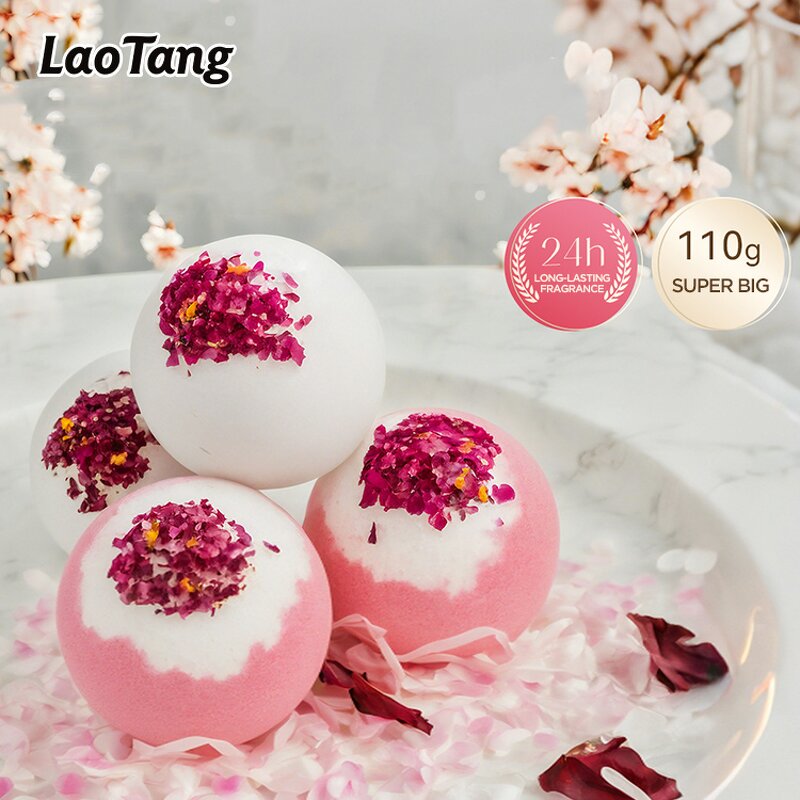 Rose Bath Bombs - Customized Handmade Natural Essential Oil Bubble Bath Salt