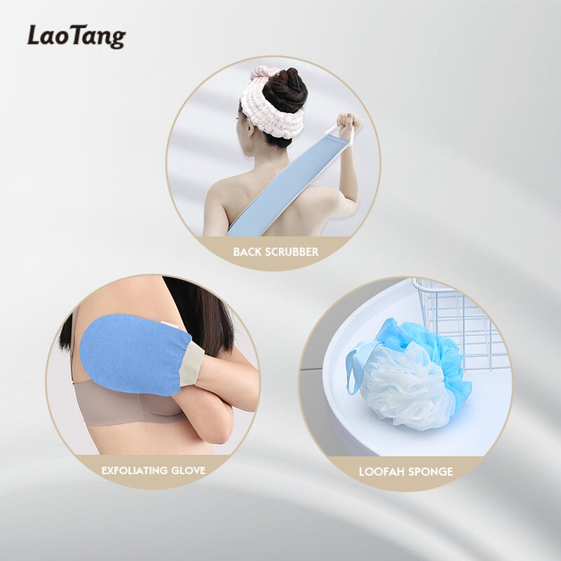 Moroccan Kessa Set - Private Label Exfoliating Gloves 120D Body Face Tool