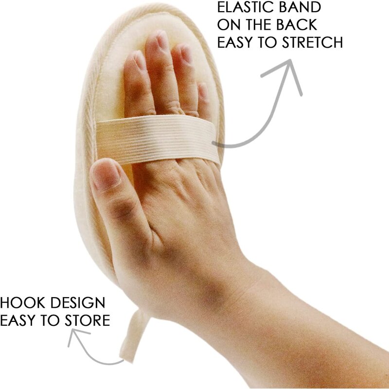 Loofah Bath Glove - 100% Material Body Scrubber Effective Cleaning Tool