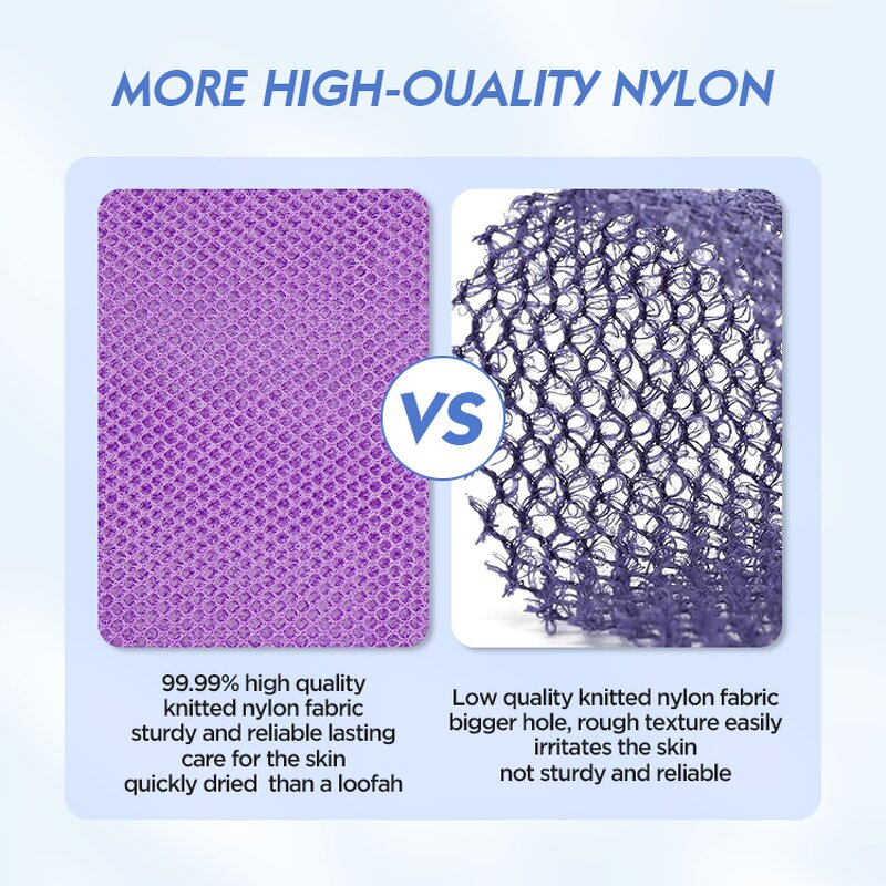 Nylon Bath Net Sponge - Logo Custom African Wash Body Exfoliating Scrub Set