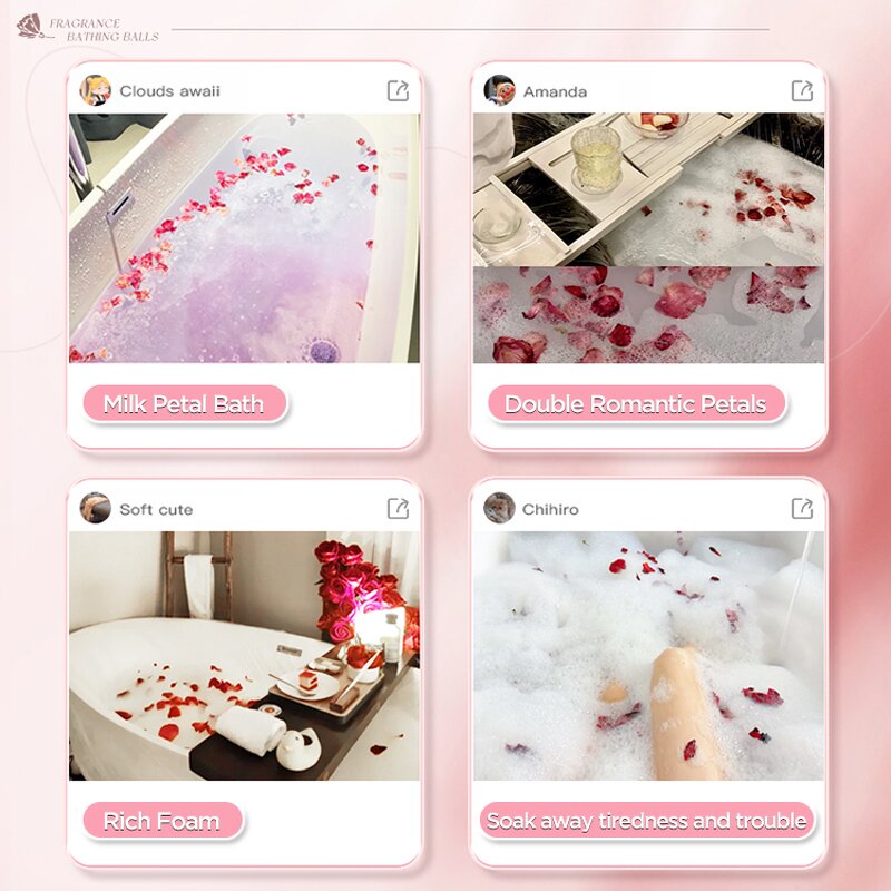 Luxury Bath Bombs - Non-Toxic Eco-Friendly Wholesale Bulk Rose Fizzy Spa