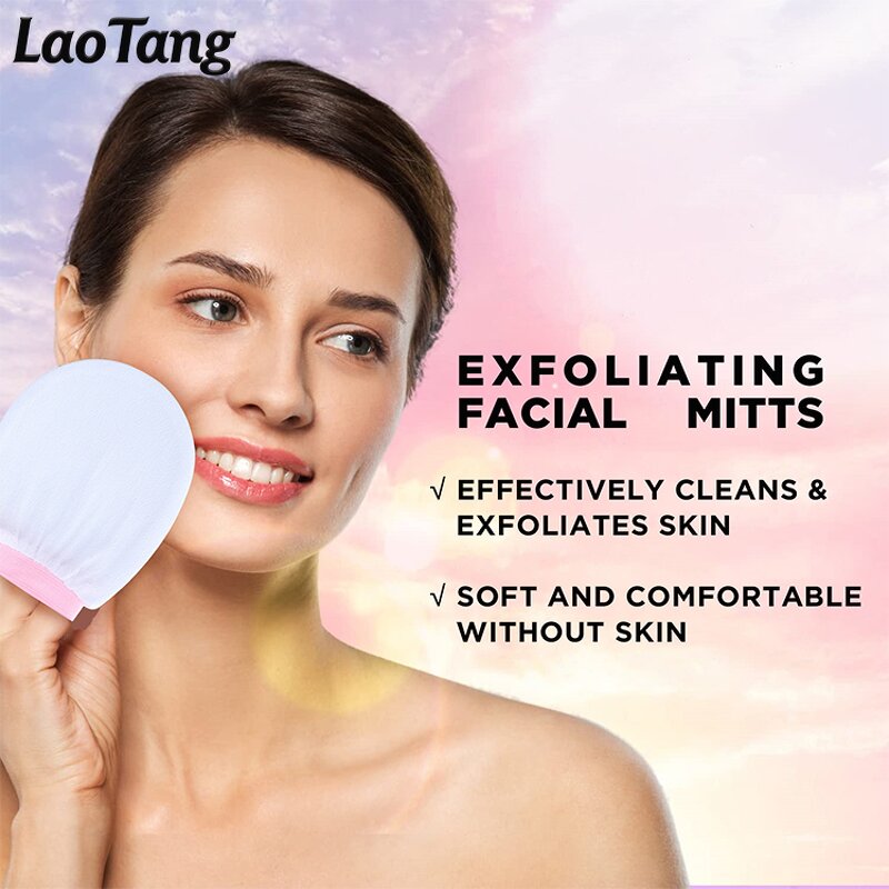 Viscose Face Scrub Glove - Natural Turkish Bath Mitt Exfoliator Tool