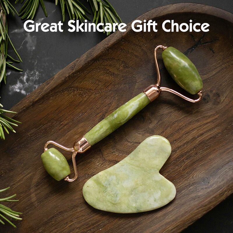 Azure Stone Gua Sha Tool - Natural Heart-shaped Eye Scraping Facial Massage Set