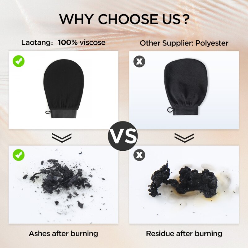 Morocco Kessa Bath Mitt - Self-tan Remover Viscose Exfoliating Shower Glove