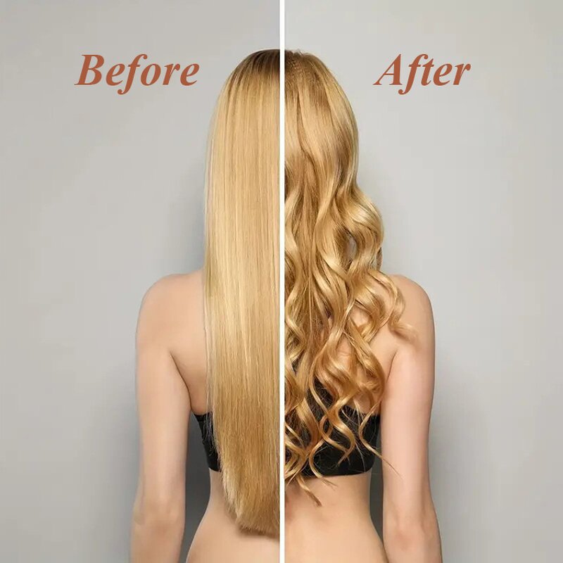 Heatless Curling Rod Set - With Hair Claw Clip Lazy Natural Soft Wave Tool