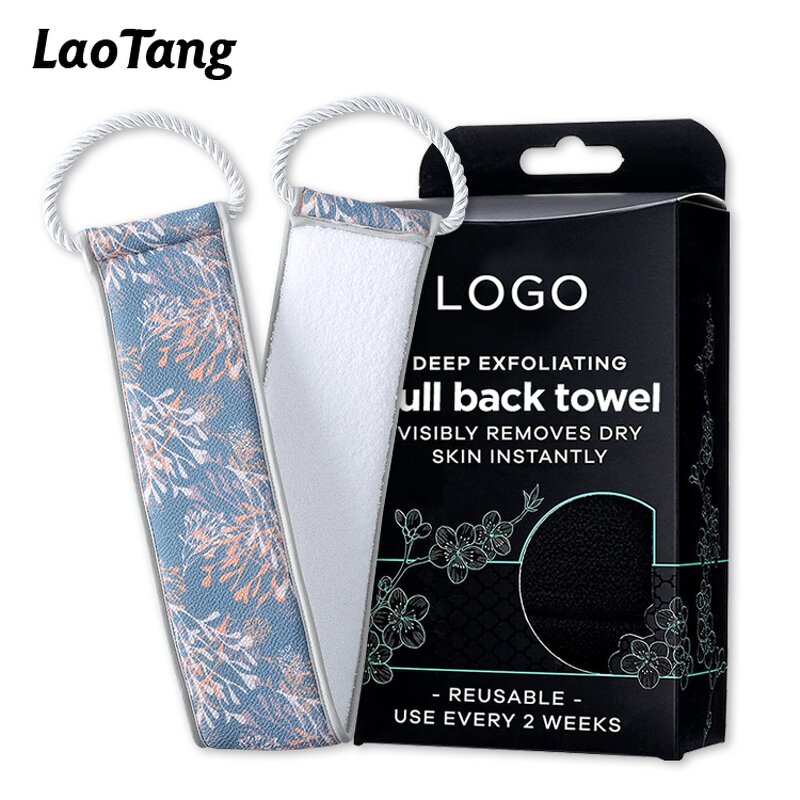 Viscose Back Scrubber - Double Side Handle Body Washer Exfoliating Pad