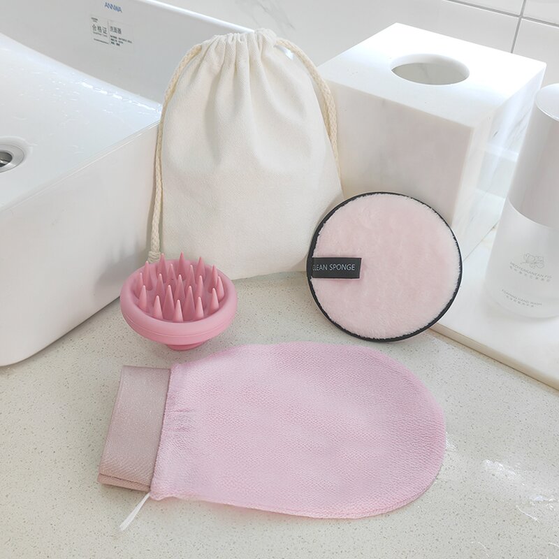 Spa Bath Kit - 4pcs Beauty Personal Care Exfoliating Cleansing Gift Set