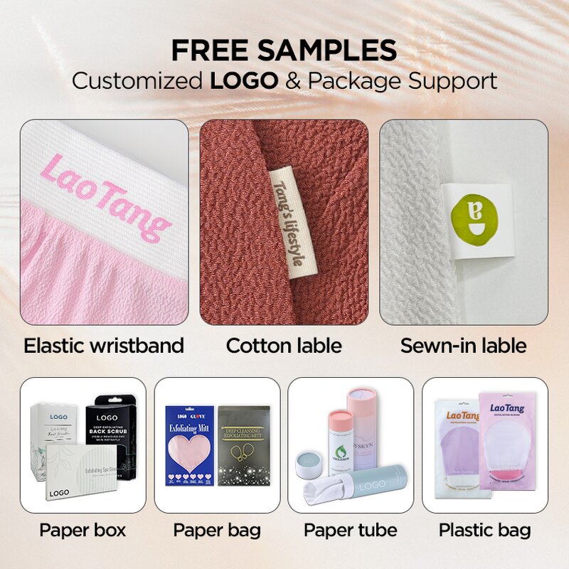 Morocco Kessa Bath Mitt - Self-tan Remover Viscose Exfoliating Shower Glove