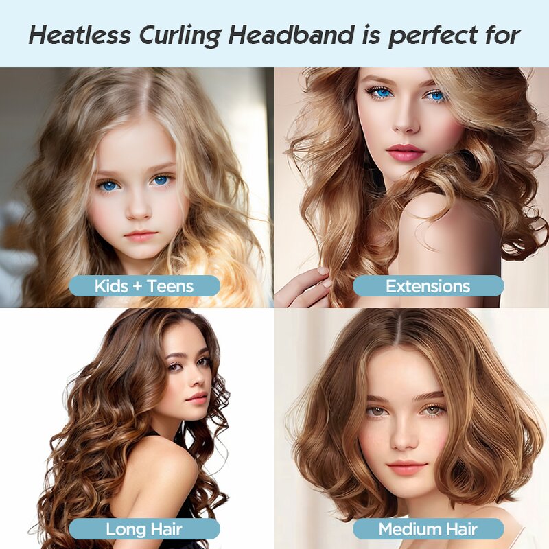 Home Hotel Hair Curler - Newest Portable No Heat Sleeping Silk Curling Tool