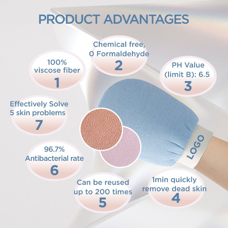 Hammam Exfoliating Mitten - Custom Logo Deep Exfoliation Dead Skin Bath Glove