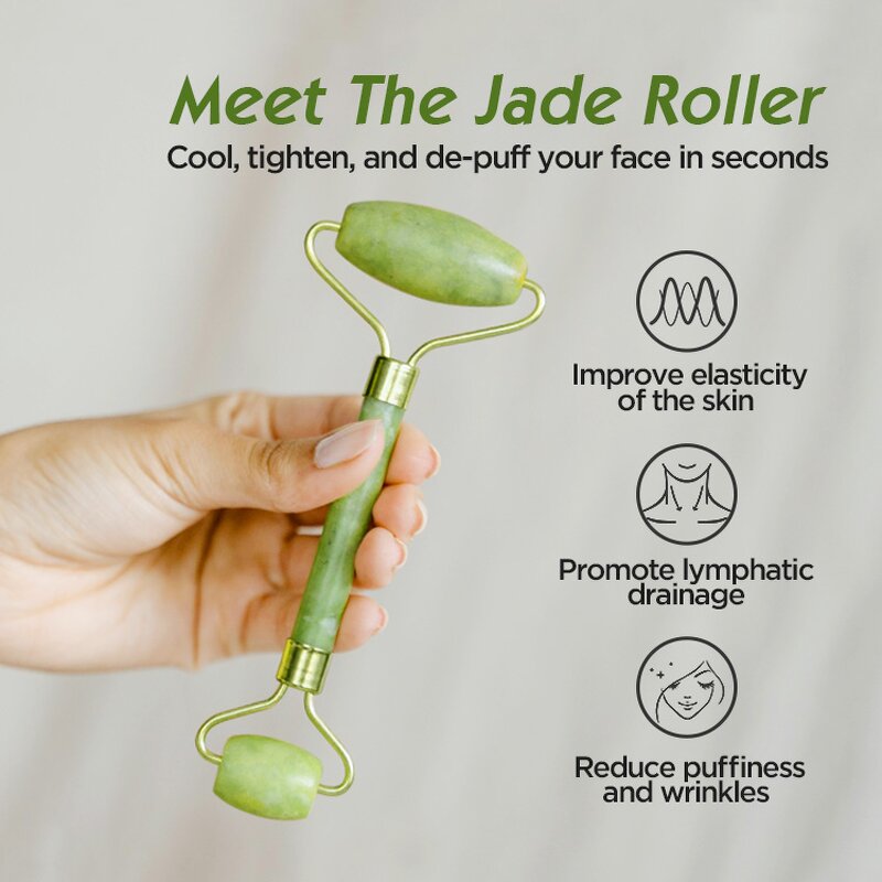 Jade Roller Gua Sha Kit - Private Label Wholesale Anti-aging Natural Stone Set