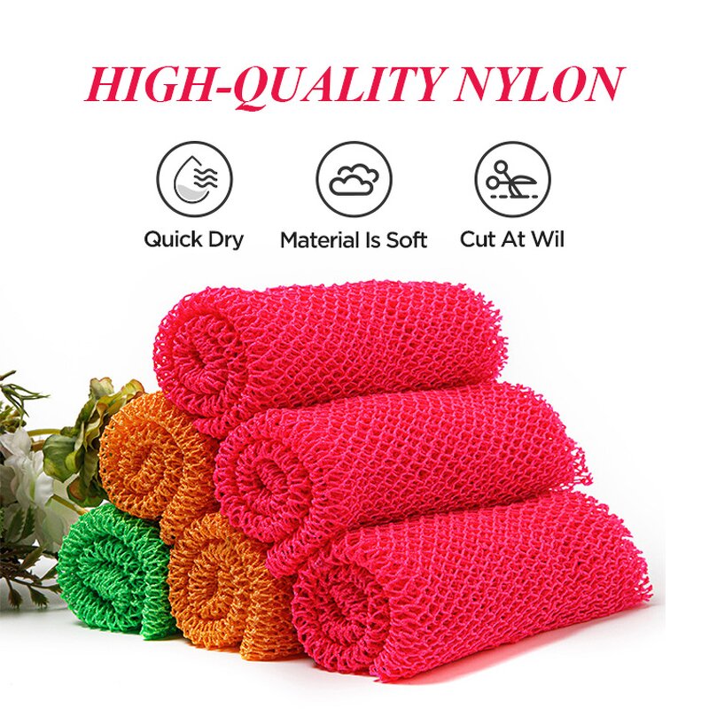 African Nylon Scrub Net - Wholesale Foaming Body Cleaning Back Scrub Sponge