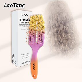 Afro Detangling Brush - Wholesale Custom Logo Rows Massage Curly Hair Comb