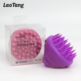 Silicone Shampoo Massage Brush - Custom Scalp Cleaning Bath Hair Care Tool