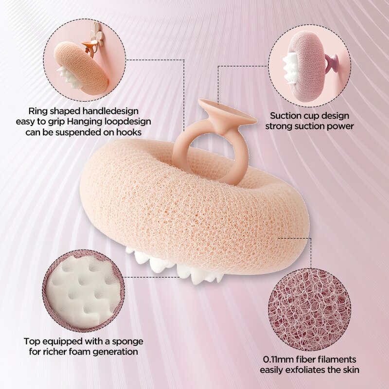 2025 Shower Scrub Brush - Exfoliating Suction Cup Massage Bath Ball Tool