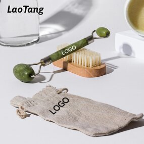 Obsidian Jade Roller Set - Laotang 100% Natural Face Beauty Home Commercial Tool