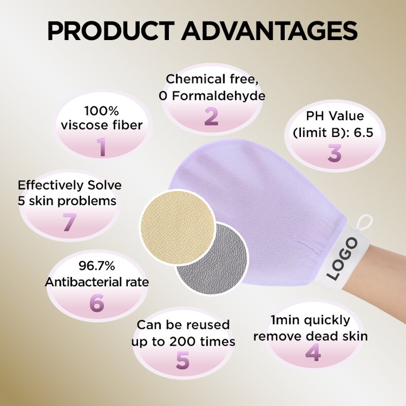 Bath Gift Set - Customizable Packaging Logo Exfoliating Gloves Scalp Tool