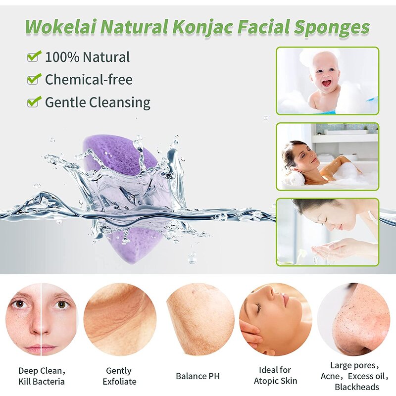 Makeup Remover Sponge - Private Label Reusable Facial Cleansing Pad Tool