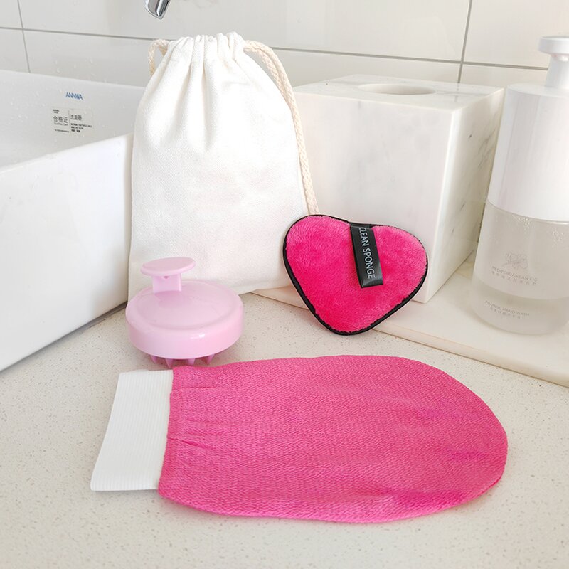 Korean Exfoliating Gloves - Custom Logo Package Best Quality Viscose Mitt