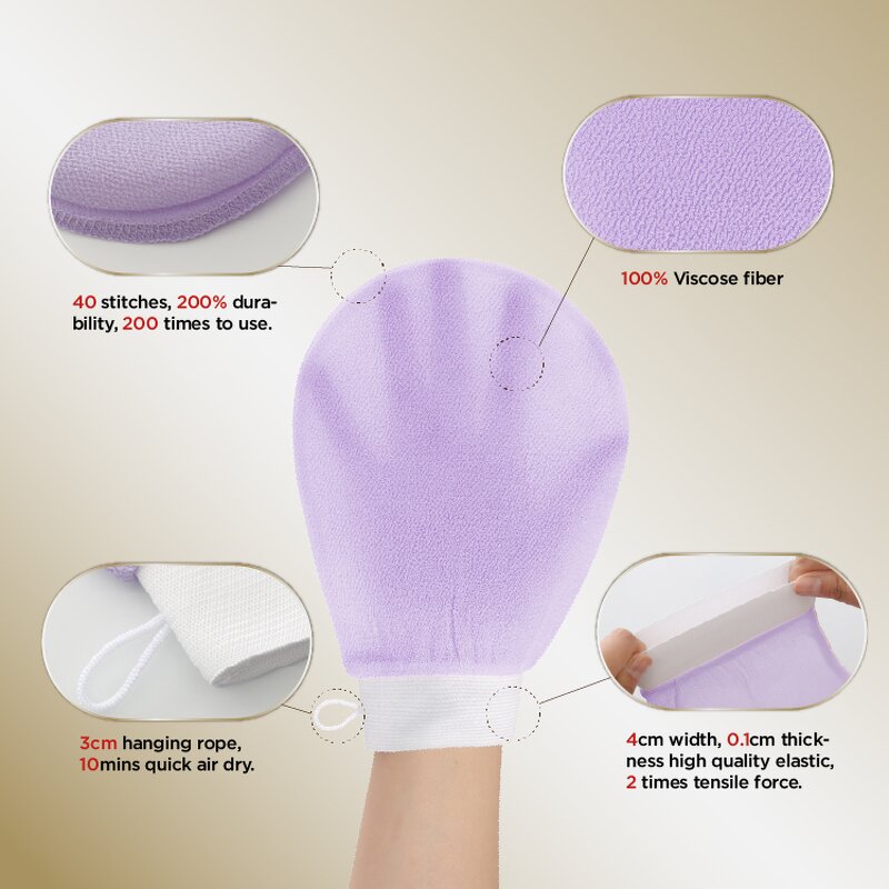 Body Exfoliating Kit - Factory Wholesale Shower Ball Mitt Belt Face Glove