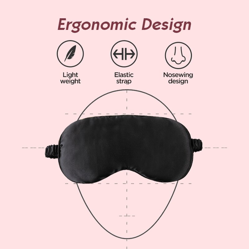Silk Satin Sleep Mask - Wholesale Reusable Adjustable Printed Eye Cover