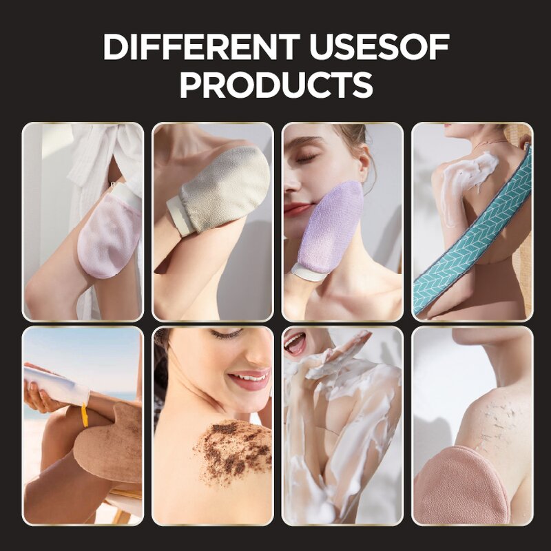 Body Exfoliating Kit - Factory Wholesale Shower Ball Mitt Belt Face Glove