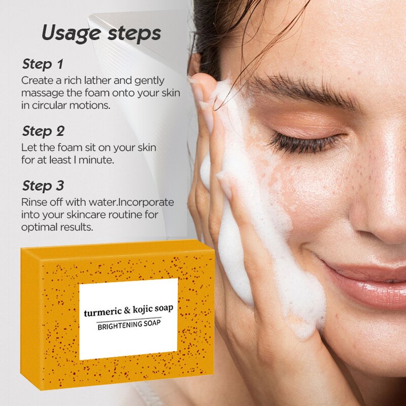 Vegan Kojic Acid Soap - Skin Brightening Lemon Scented Bath Bleaching Bar