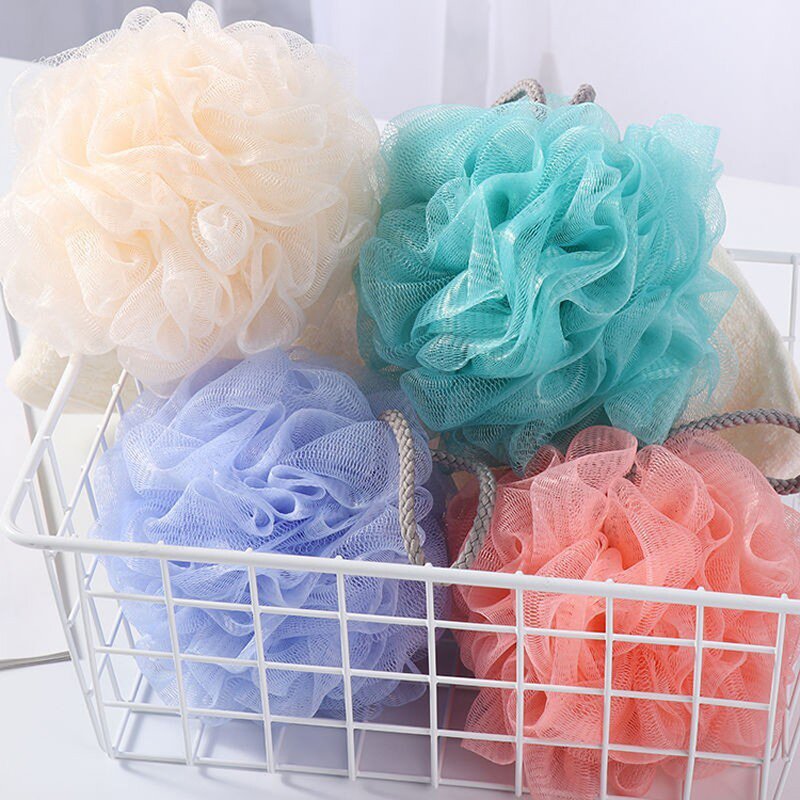 PE Mesh Bath Pouf - 60g Simple Style Body Wash Puff Shower Tool