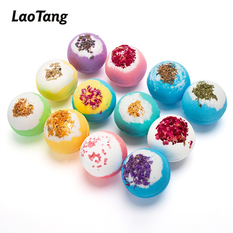 Rose-Scented Bath Bombs - Handmade Eco-Friendly Dried Flower Moisturizing Spa