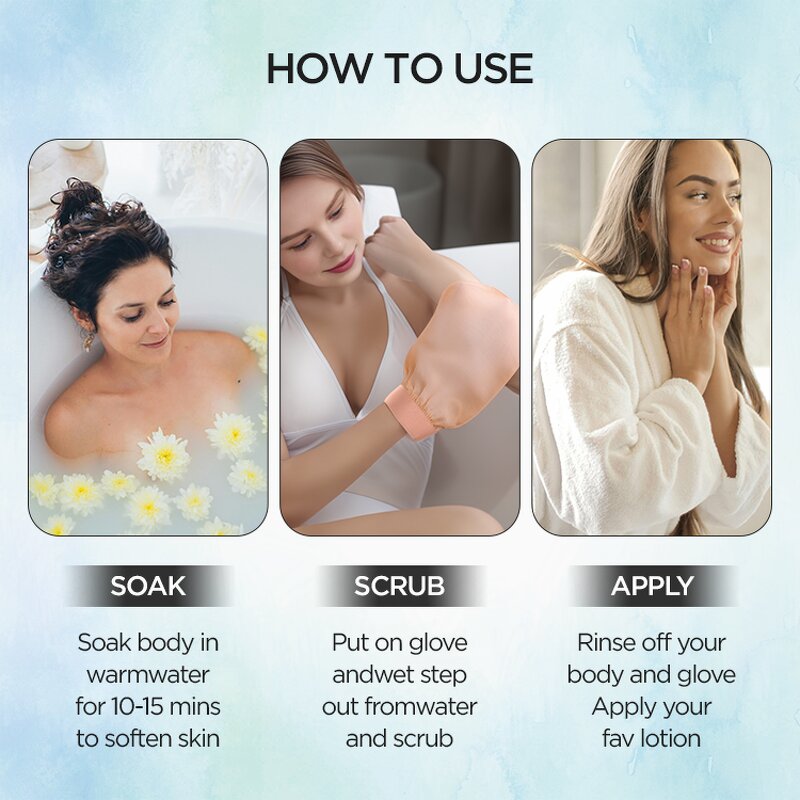 Korean Exfoliating Mitt - Custom Logo Package Purple Deep Body Scrub Tool