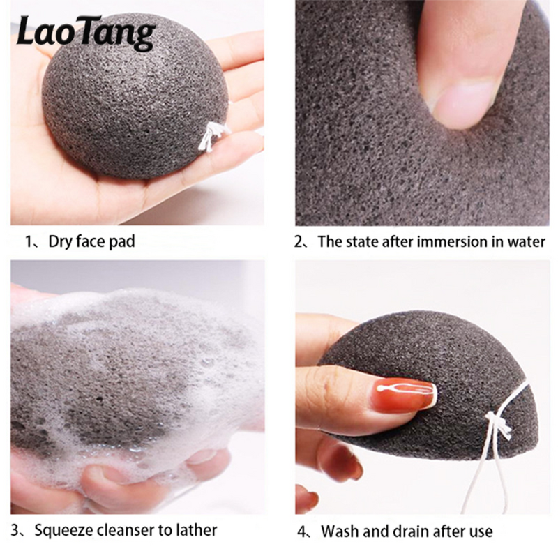 Konjac Facial Sponge - Custom Logo 100% Natural Washable Organic Bath Tool