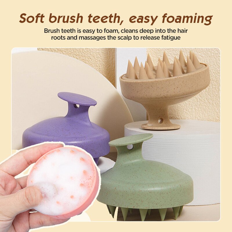 Wheat Straw Detangling Brush - Natural Hair Set for Wet and Dry Use