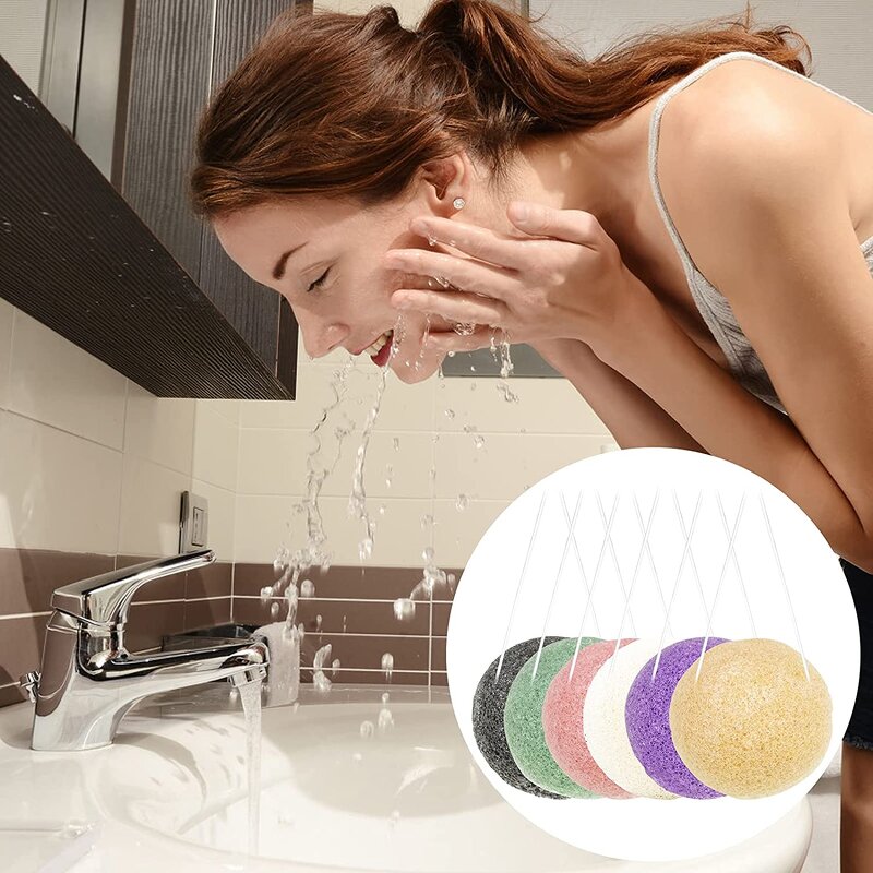 Konjac Facial Exfoliator - Natural Cleaning Sponge for Face Cleansing