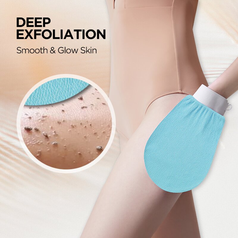 Silk Body Scrub Gloves - 100% Fabric Kessa Exfoliating Reusable Washable