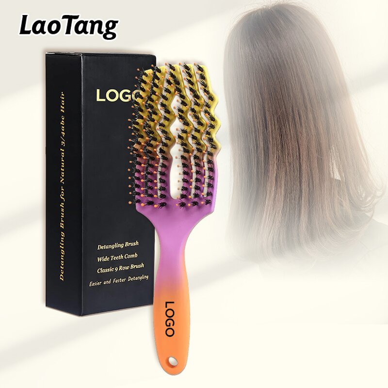 Extension Detangling Brush - Professional Plastic Bristle Tangle Hair Tool